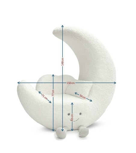 Fotel dziecięcy MOON biały