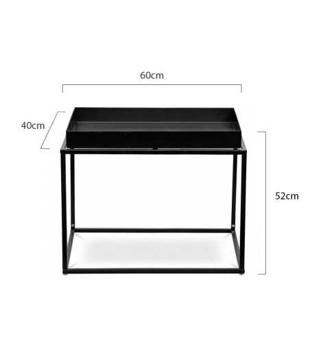 Stolik RITTA XL czarny - metal