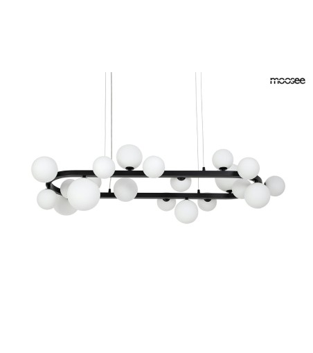 MOOSEE lampa wisząca ALURE OVAL 120       czarna/mleczna