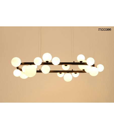 MOOSEE lampa wisząca ALURE OVAL 120       czarna/mleczna