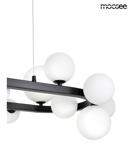 MOOSEE lampa wisząca ALURE OVAL 120       czarna/mleczna