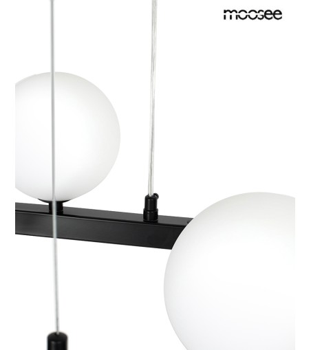 MOOSEE lampa wisząca ALURE OVAL 120       czarna/mleczna