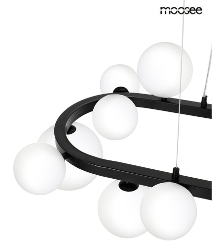 MOOSEE lampa wisząca ALURE OVAL 120       czarna/mleczna
