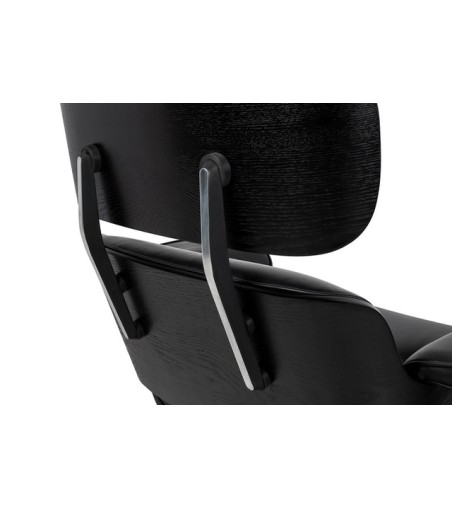 Fotel LOUNGE HM czarny / czarny jesion