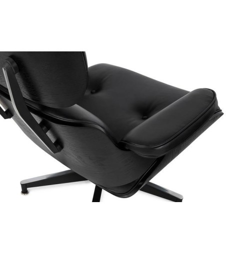 Fotel LOUNGE HM czarny / czarny jesion