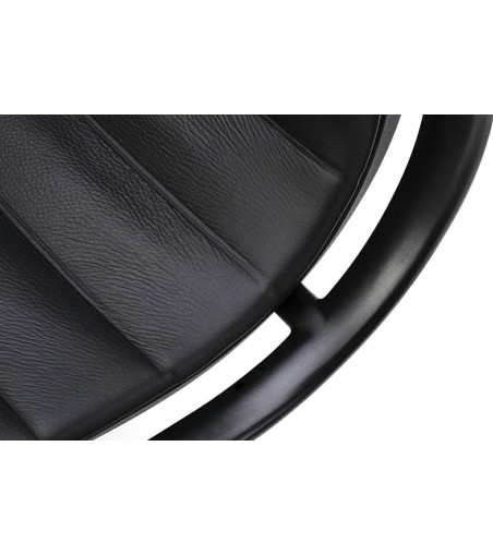 Fotel biurowy BODY PRESTIGE PLUS czarny  - skóra naturalna, aluminium