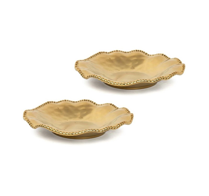 KARE komplet 2 półmisków BELL 36 cm       złoty