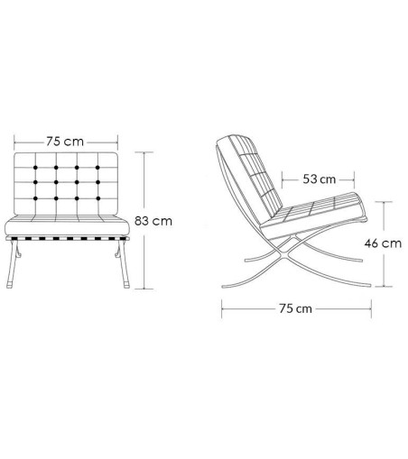 MODESTO fotel BARCELON biały - ekoskóra,  stal polerowana