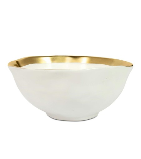 KARE komplet 4 misek BELL 15 cm           biało-złoty