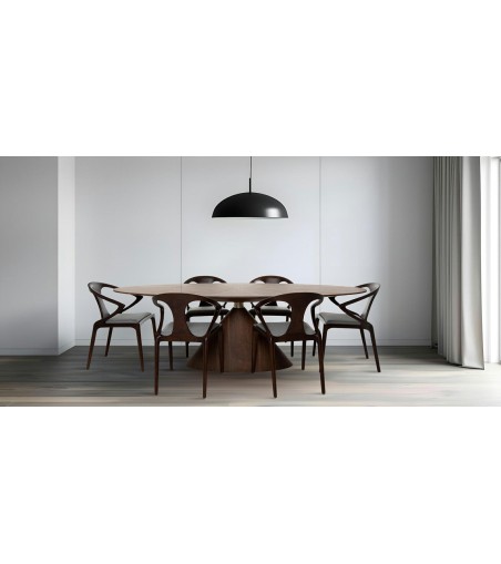 Stół UFO 240 brązowy, naturalny fornir