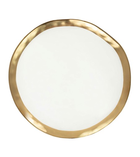 KARE komplet 2 talerzy BELL 38 cm         biało-złoty