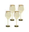 KARE komplet 4 kieliszków do wina         DIAMOND 660 ml złoty