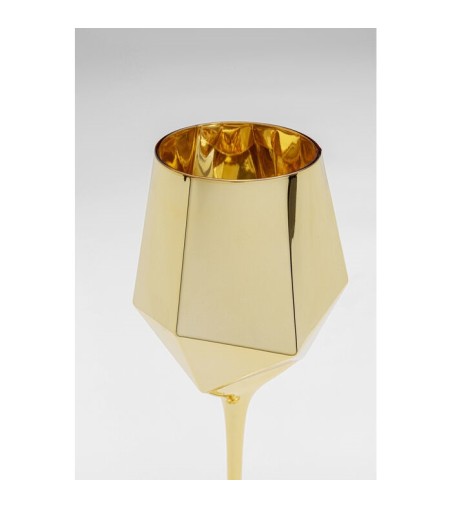 KARE komplet 4 kieliszków do wina         DIAMOND 660 ml złoty