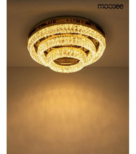 MOOSEE lampa sufitowa / plafon SAVOY 3    złota