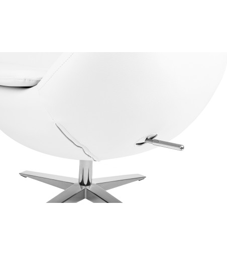 Fotel EGG SZEROKI PU biały