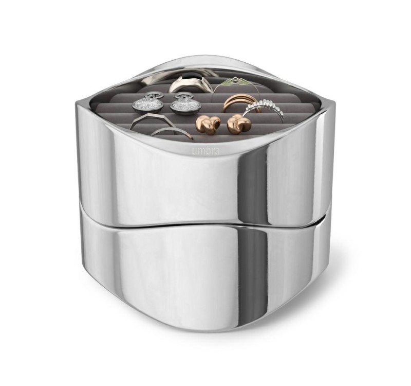 UMBRA organizer na biżuterię WAVY chrom
