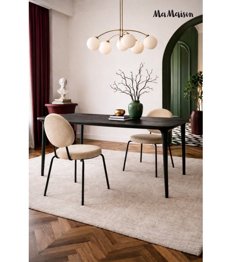 MaMaison stół jadalniany LAMINAR 200      czarny / drewno