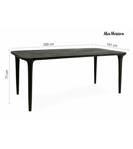 MaMaison stół jadalniany LAMINAR 200      czarny / drewno