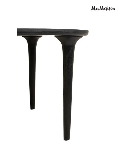 MaMaison stół jadalniany LAMINAR 120      czarny / drewno