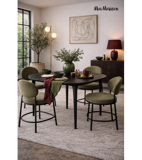 MaMaison stół jadalniany LAMINAR 120      czarny / drewno