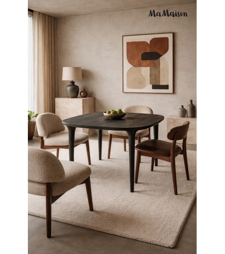 MaMaison stół jadalniany LAMINAR 120      czarny / drewno