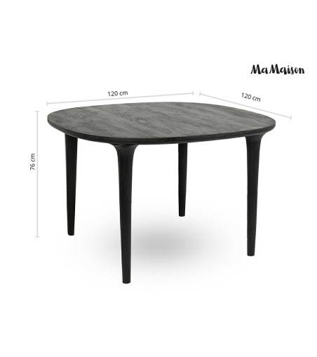 MaMaison stół jadalniany LAMINAR 120      czarny / drewno