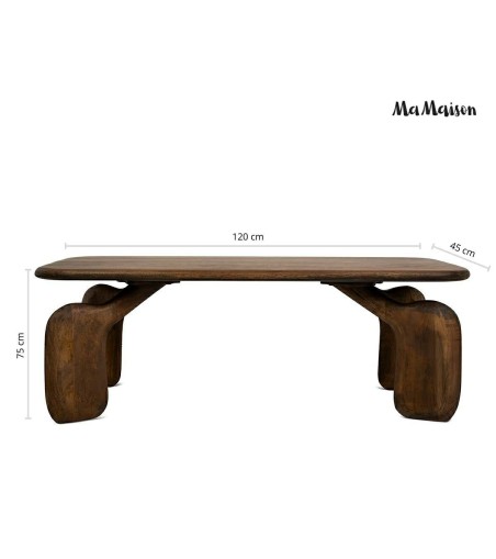MaMaison stolik kawowy ORIZON 120         brązowy / drewno