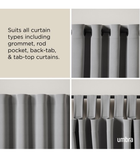 UMBRA karnisz TWILIGHT DOUBLE 168 - 365   cm czarny mat