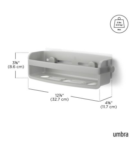 UMBRA półka prysznicowa FLEX szara