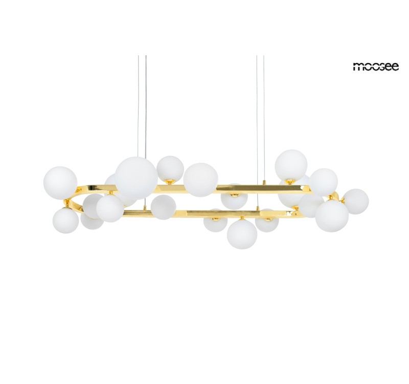 MOOSEE lampa wisząca ALURE OVAL 120       złota/mleczna