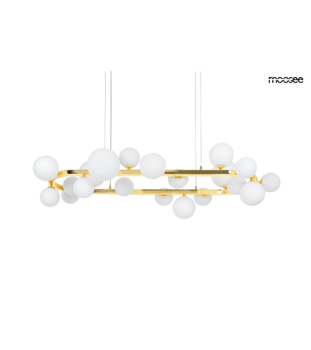 MOOSEE lampa wisząca ALURE OVAL 120       złota/mleczna