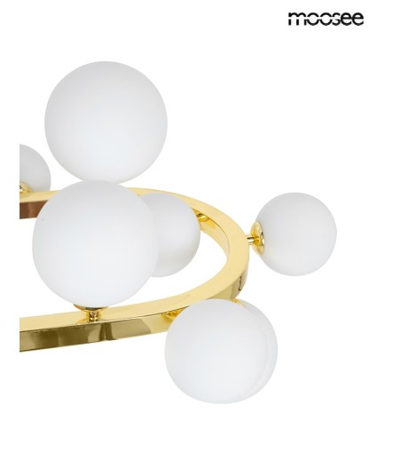 MOOSEE lampa wisząca ALURE OVAL 120       złota/mleczna