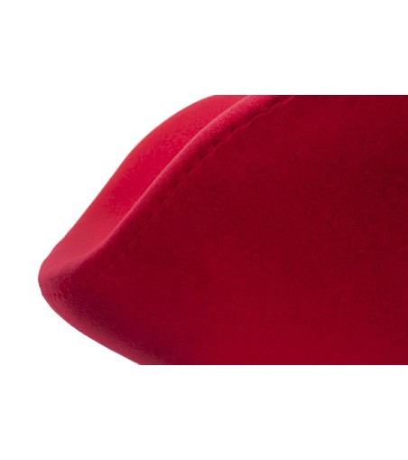 Fotel SWAN WOOL PREMIUM czerwony -  wełna, podstawa stal