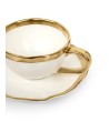 KARE komplet 4 filiżanek BELL             biało-złoty