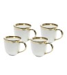 KARE komplet 4 kubków BELL biało-złoty