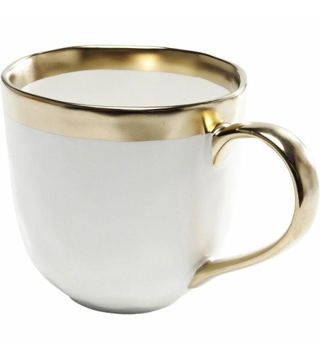 KARE komplet 4 kubków BELL biało-złoty