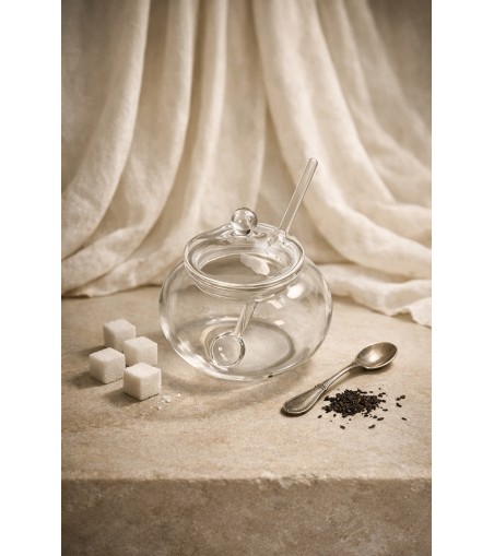 Mini cukiernica z łyżeczką SHP JAR        transparentna