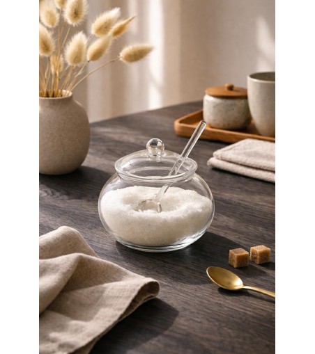 Mini cukiernica z łyżeczką SHP JAR        transparentna