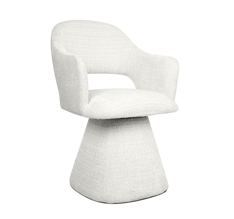 MaMaison krzesło obrotowe VERONA białe