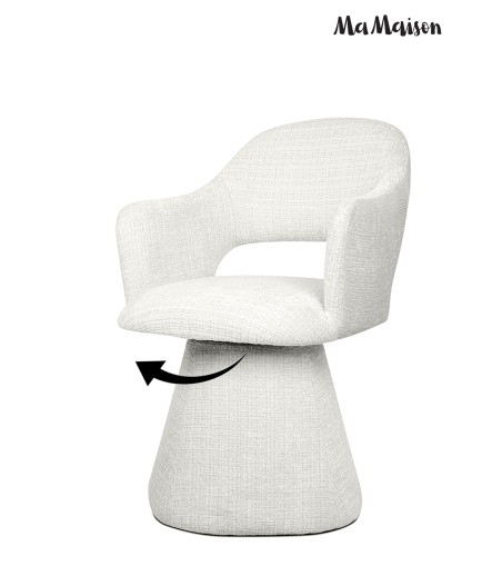 MaMaison krzesło obrotowe VERONA białe