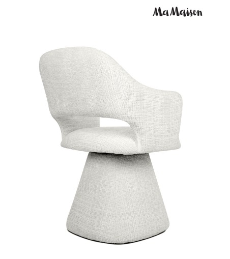 MaMaison krzesło obrotowe VERONA białe