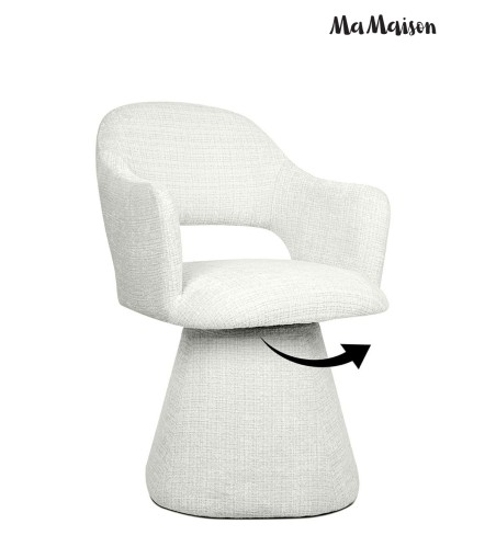 MaMaison krzesło obrotowe VERONA białe