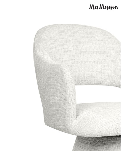 MaMaison krzesło obrotowe VERONA białe