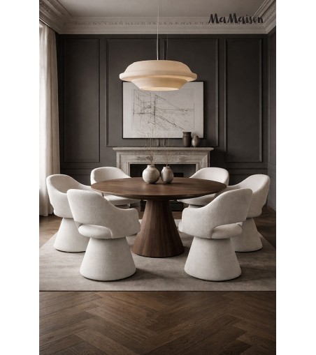 MaMaison krzesło obrotowe VERONA białe