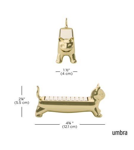 UMBRA organizer na pierścionki ALI CAT    złoty