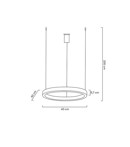 MOOSEE lampa wisząca RING 40 złota