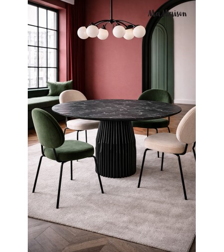 MaMaison stół jadalniany LEVANTE 120      czarny marmur