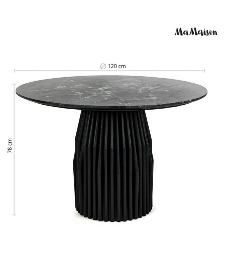 MaMaison stół jadalniany LEVANTE 120      czarny marmur