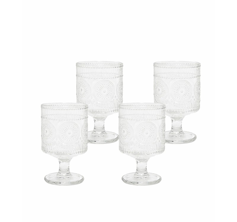 Zestaw 4 szklanek SHP FLORES              transparentny