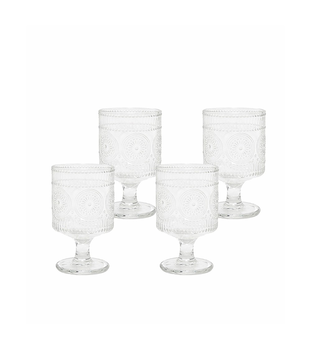 Zestaw 4 szklanek SHP FLORES              transparentny